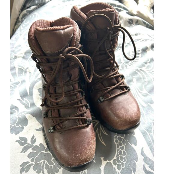 Merrell Womens Ridge Boots Gore-Tex Dark Brown Leather Lace Up Vibram Womens 7.5 - Picture 13 of 13